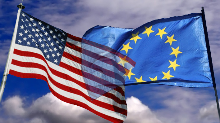 Bandiere Ue Usa